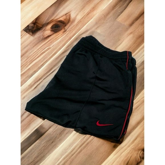 NIKE Pants‎ VTG Black Red Trim Drawstring Athletic Men's Sizs Large Wide Leg Y2K - Picture 1 of 13